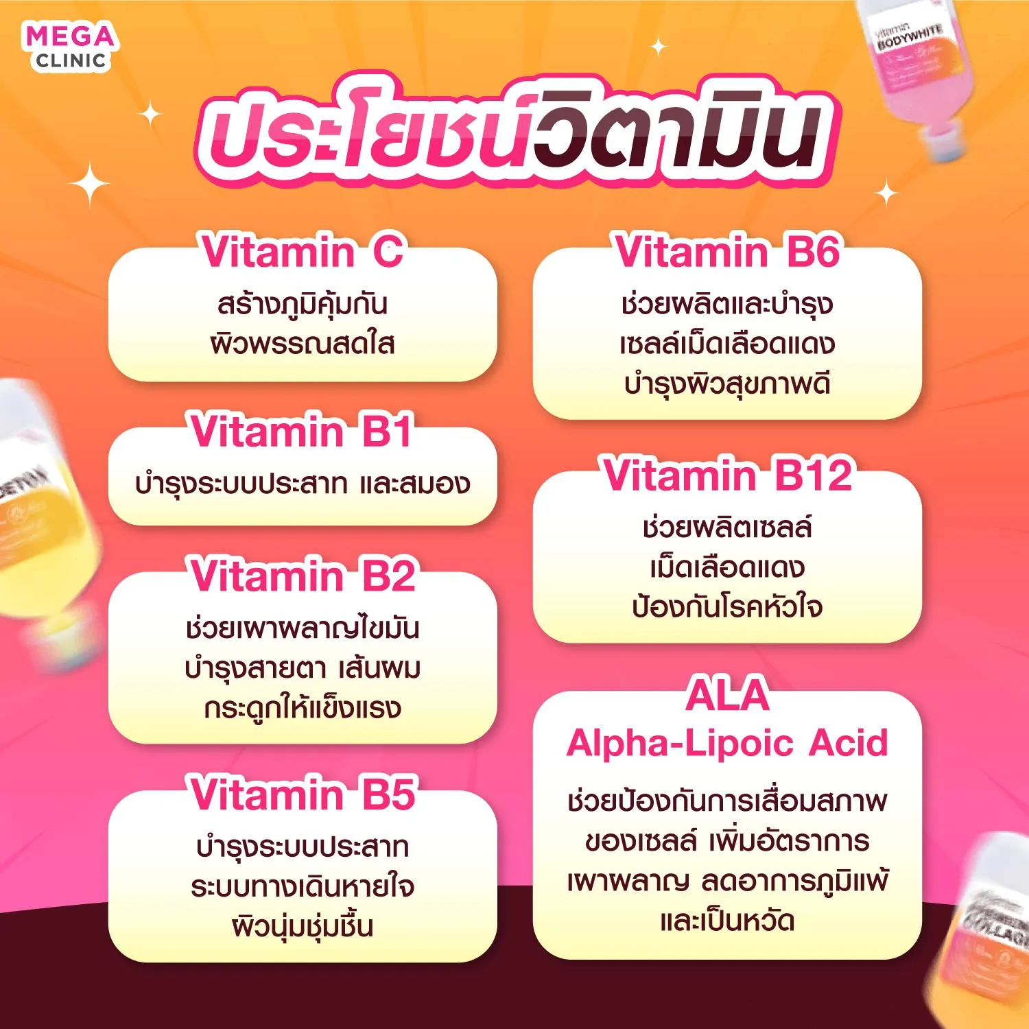 ประโยชน์ของวิตามิน