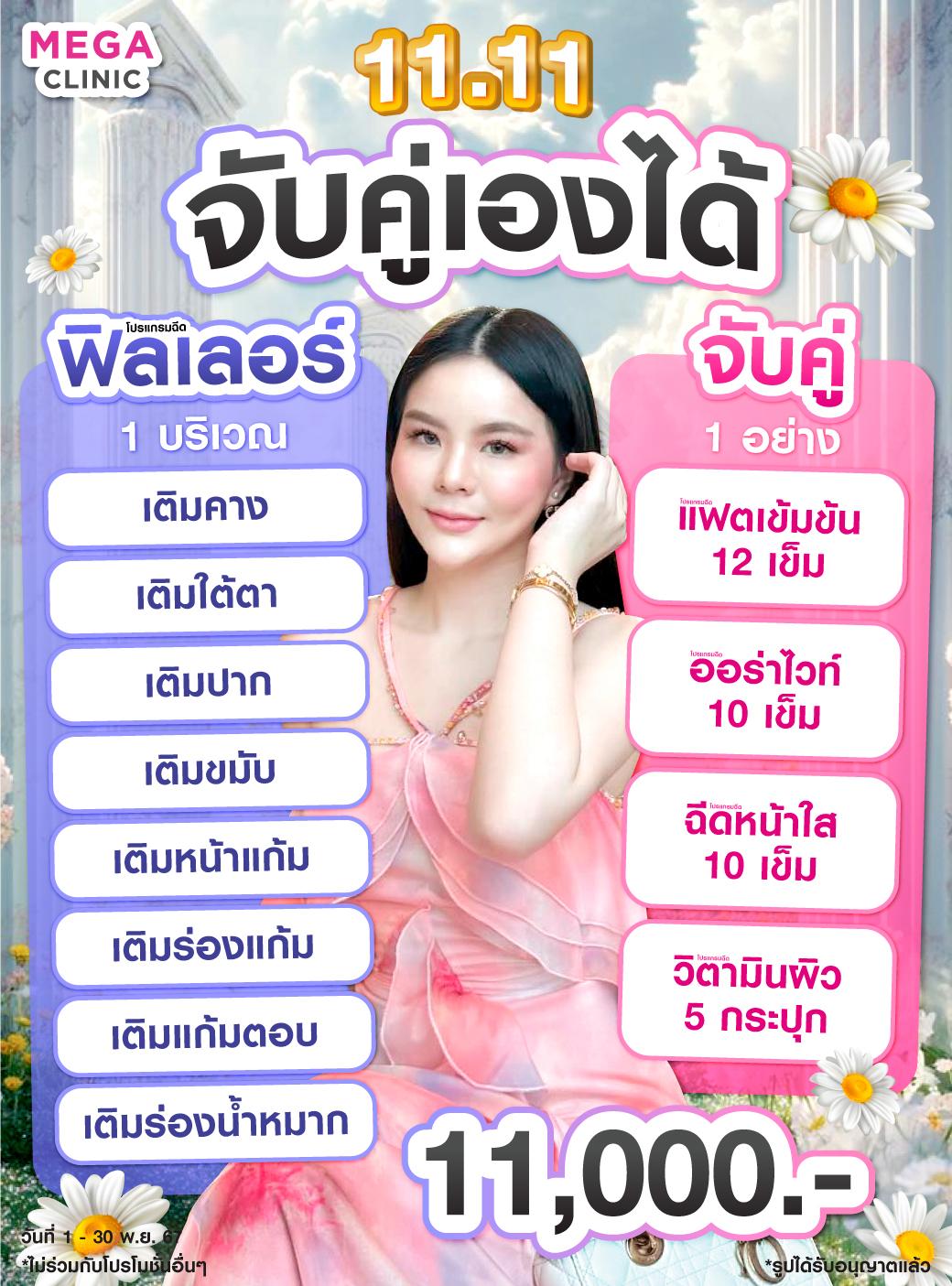 โปรโมชั่น 11.11 เมกะ คลินิก