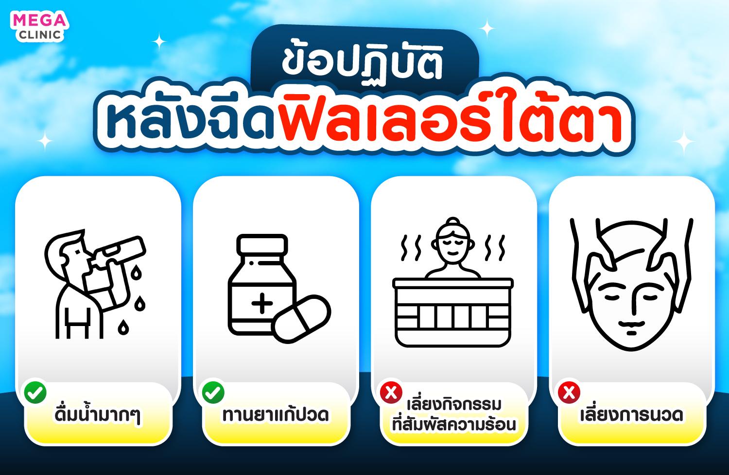 ข้อปฏิบัติ หลังฉีดฟิลเลอร์ใต้ตา