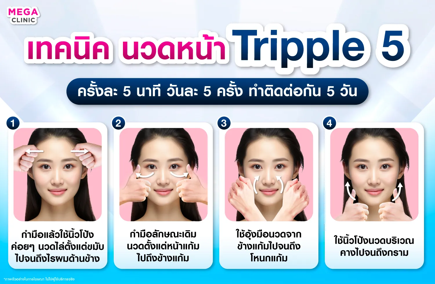 注射塑然雅后的面部按摩